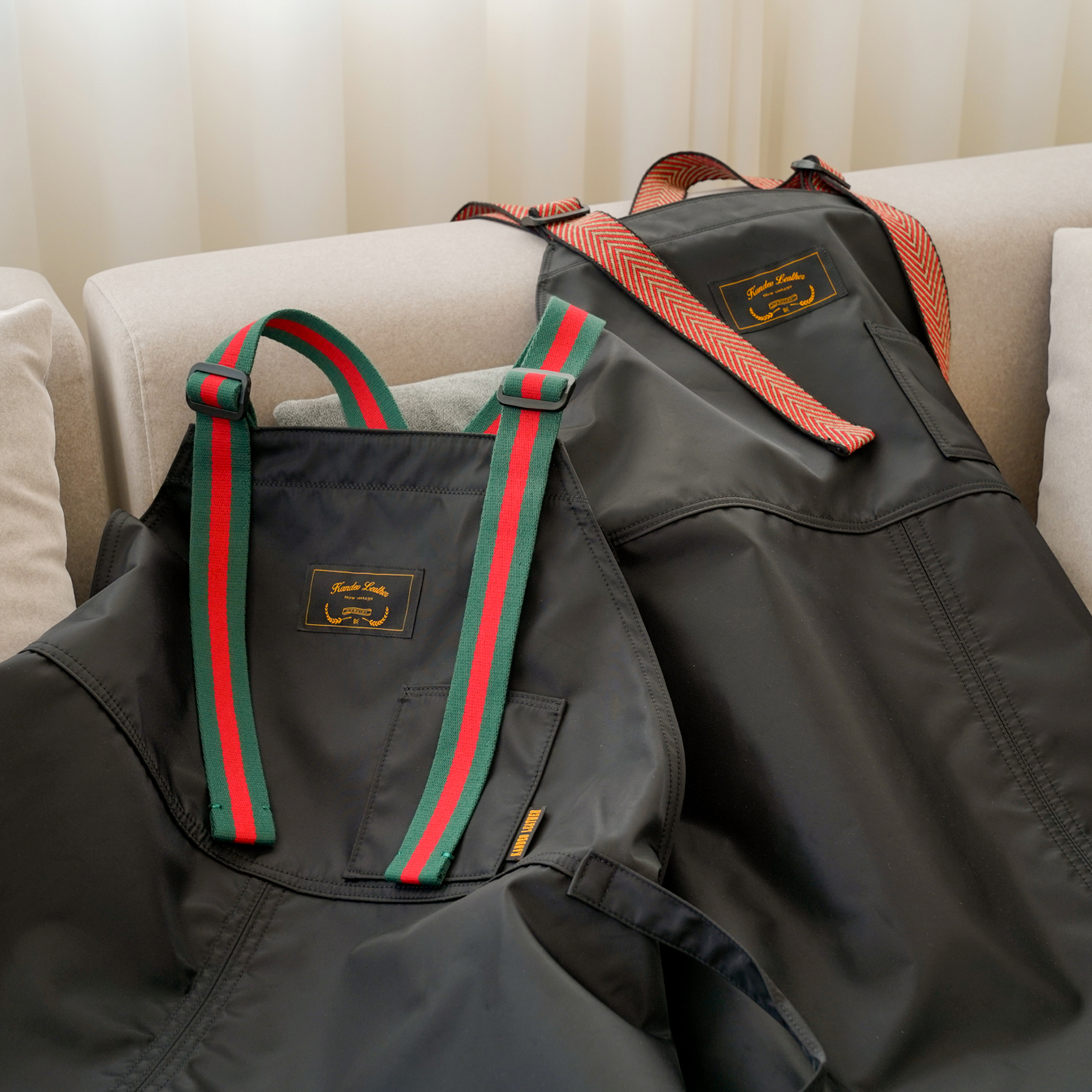 반츠 오렌지 스트랩 미용 앞치마 방수앞치마