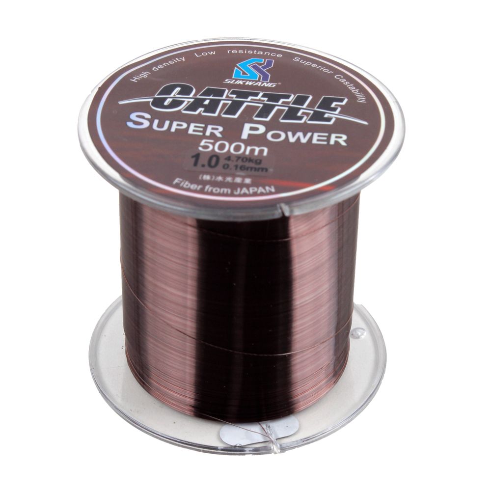 캐틀 세미플로팅 모노라인 바다 원줄 원투낚시줄 감성돔 민물 나일론 대용량 500M 브라운