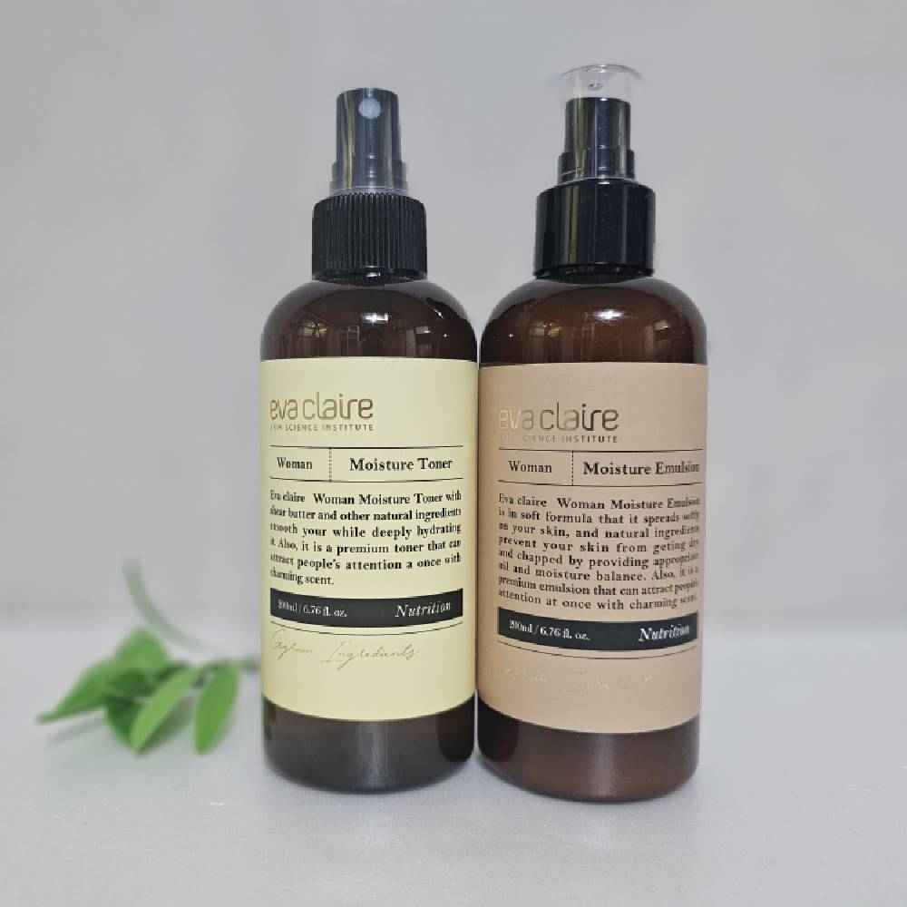 에바끌레르 히알루론 여성 우먼 모이스처 스킨 토너 200ml+로션 에멀젼 200ml - 상세 이미지 3