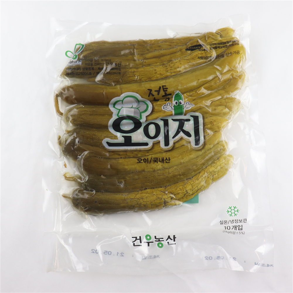 건우농산 오이지 오이장아찌 10입 1kg : 백년부엌