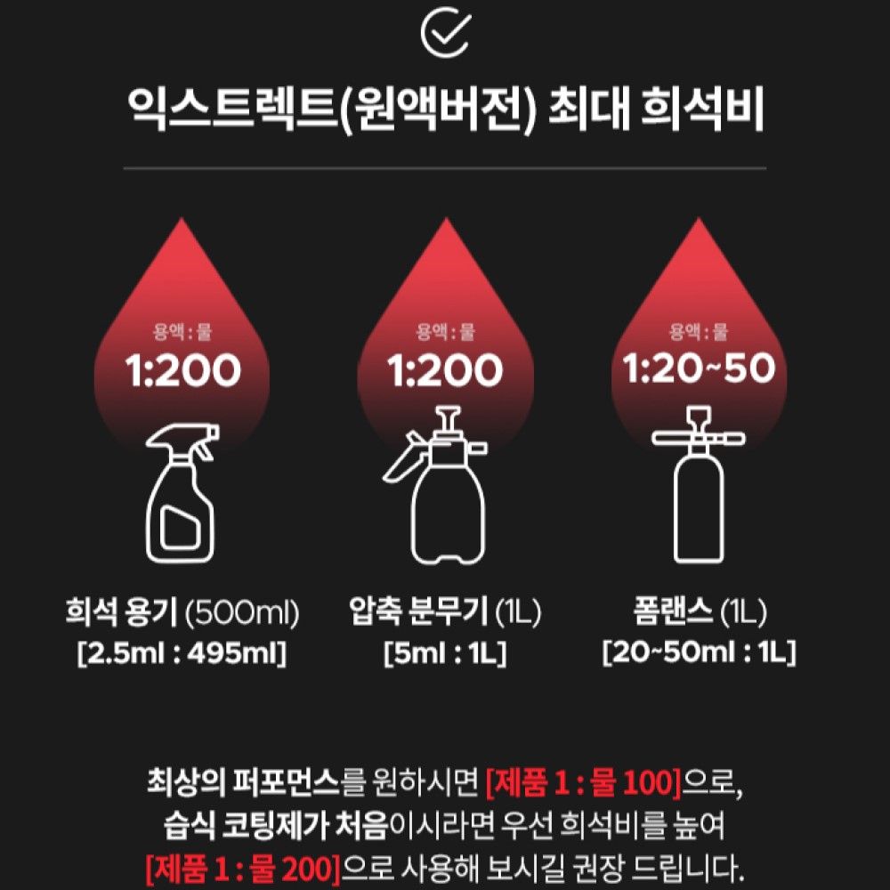 더클래스 워터에이징 익스트렉트 S 500ml 터치리스 코팅제 습식 발수 퀵디테일러 - 상세 이미지 3
