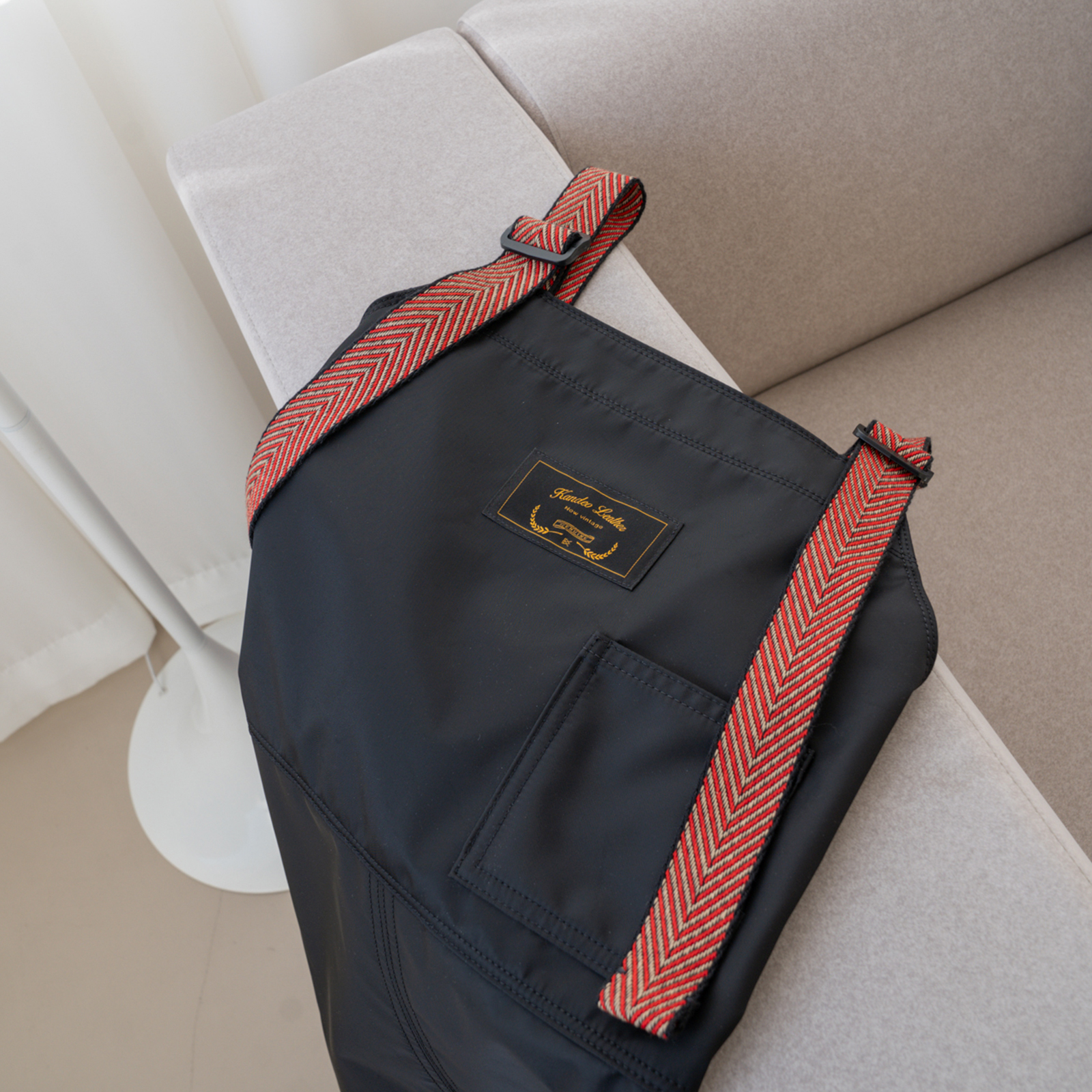 반츠 오렌지 스트랩 미용 앞치마 방수앞치마