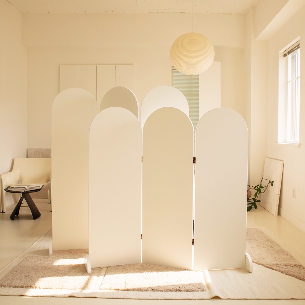 루나룸 안방 아치형 가벽 원룸 공간분리 라운드 무타공 가벽 침대 파티션