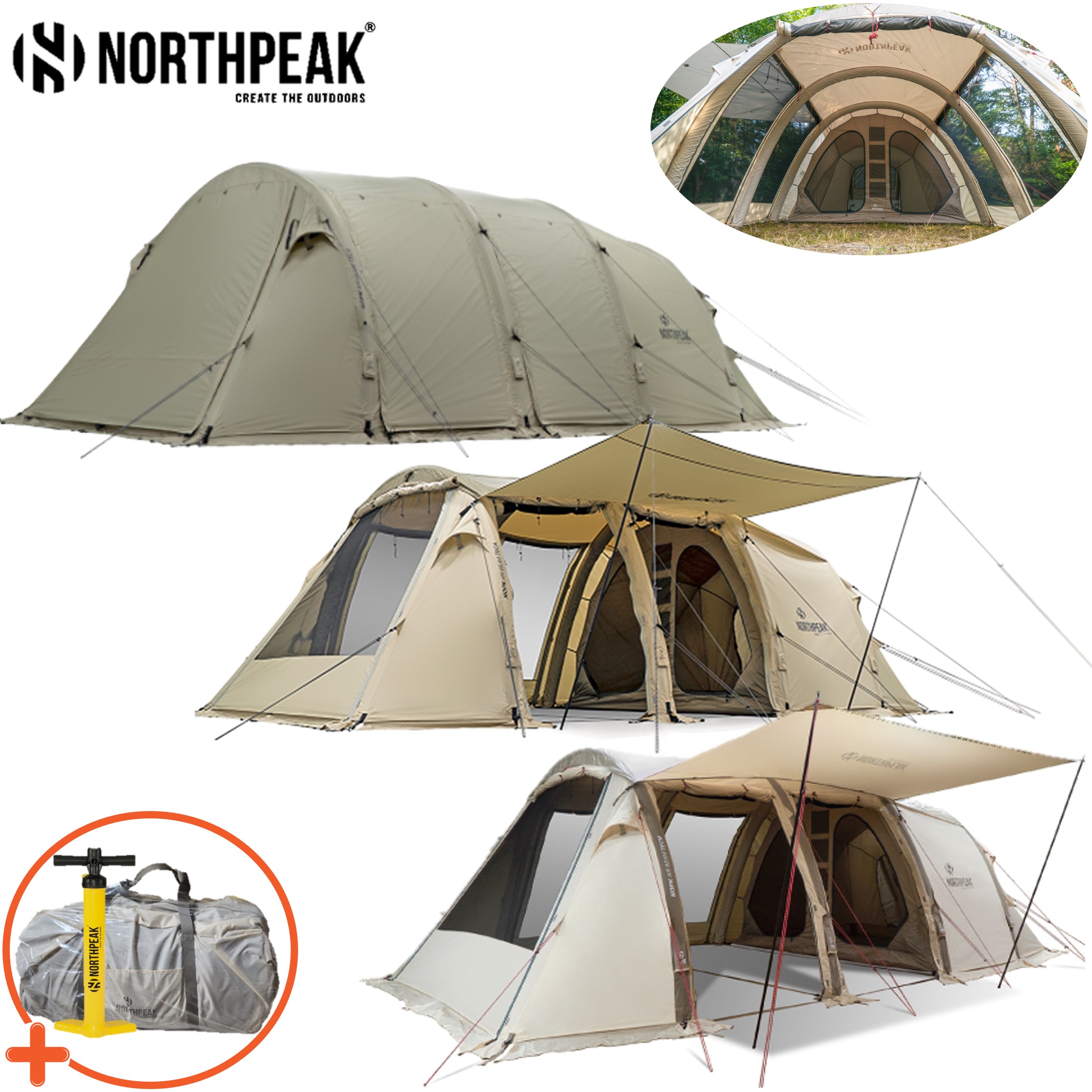 노스피크 A6 RS 에어 텐트 터널형 거실형 신형