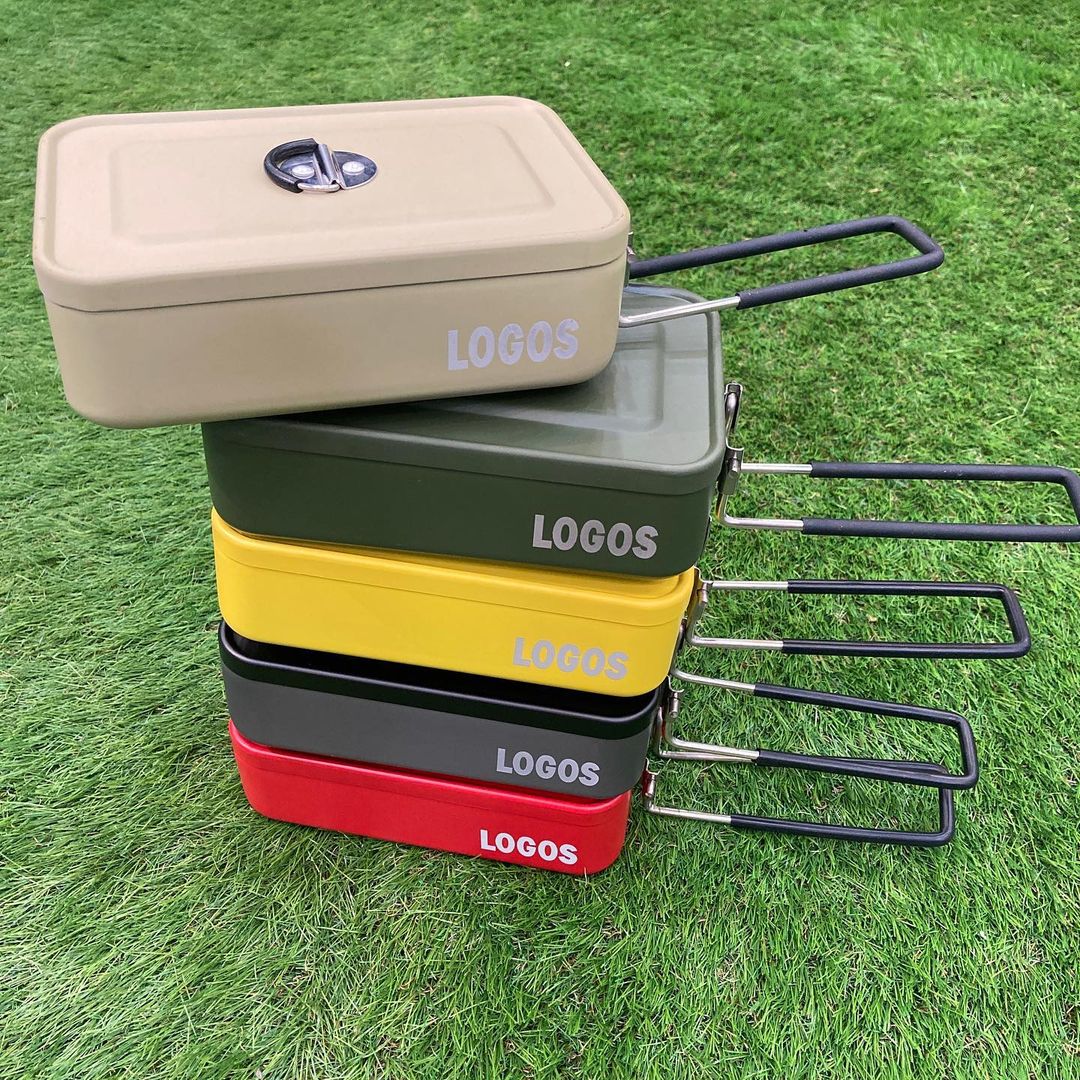 로고스 반합 캠핑 코펠 군용 사각 컬러 백패킹 식기