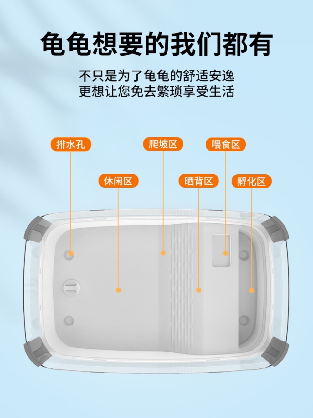 거북이 사육장 키우기 놀이터 집 파충류 육지거북이 가정용 하우스 쉼터 - 상세 이미지 5