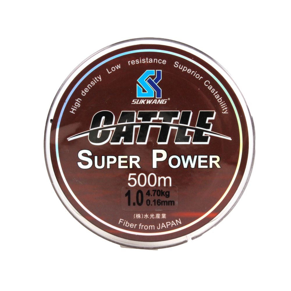 캐틀 세미플로팅 모노라인 바다 원줄 원투낚시줄 감성돔 민물 나일론 대용량 500M 브라운 - 상세 이미지 4