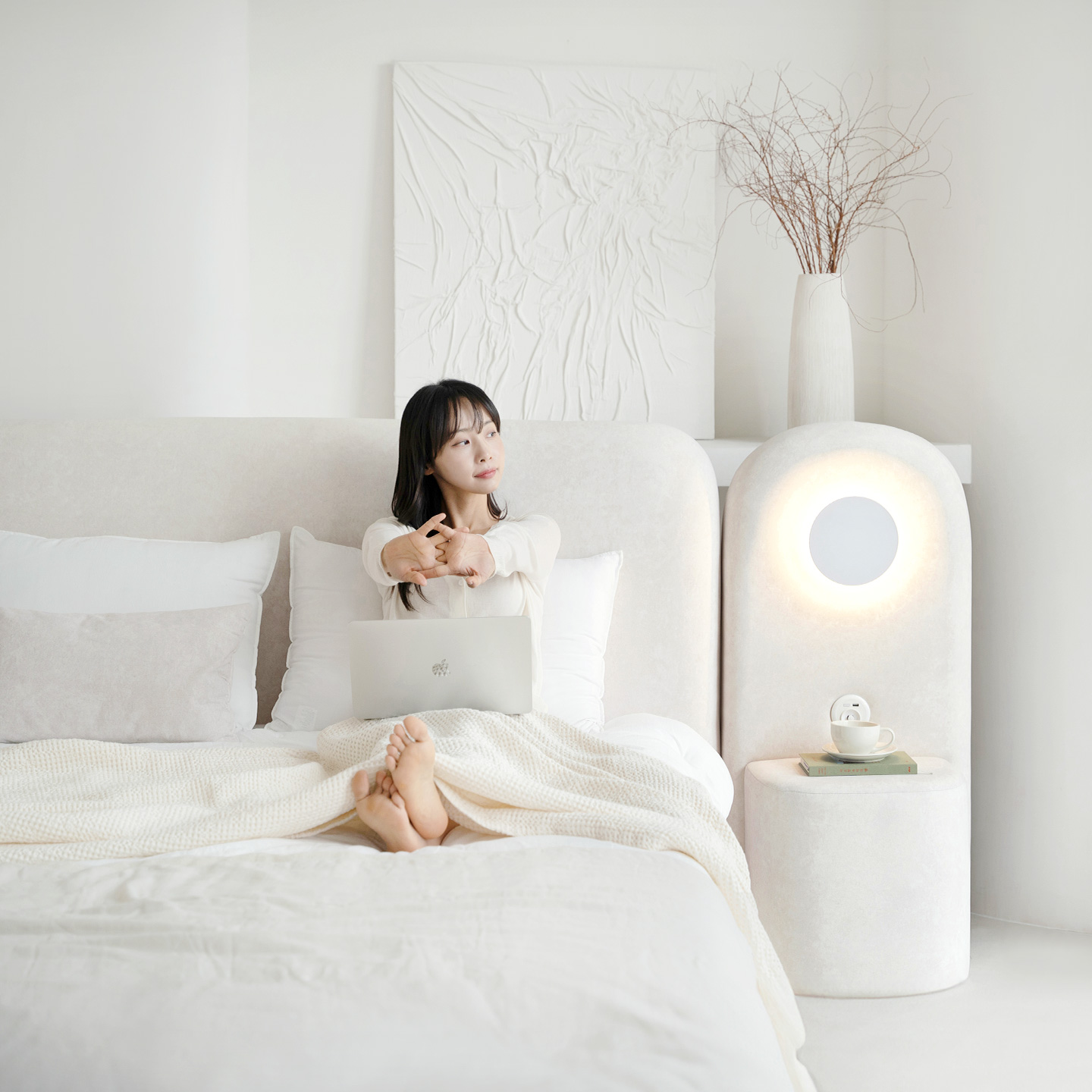 데일리리빙 드레스덴 조야 패브릭 평상형 호텔식 침대 프레임 일반헤드형 SS