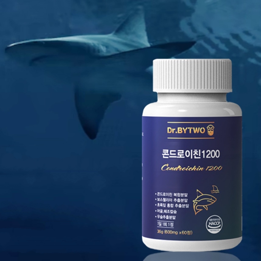 상어연골 콘드로이친 효과 콘드로이진 1200 콘드라이친 1200 600mg 60정 - 상품 이미지