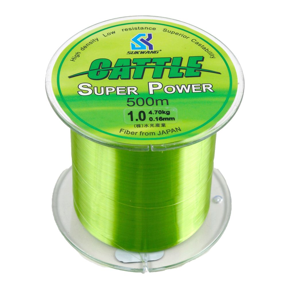 캐틀 세미플로팅 모노라인 바다 원줄 원투낚시줄 감성돔 민물 나일론 대용량 500M 그린