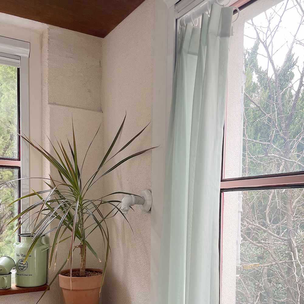 발레리나 쉬폰 속커튼 여름 민트 맞춤제작 빈티지