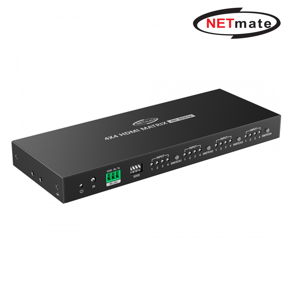 강원전자 넷메이트 4K 60Hz HDMI 매트릭스 4:4 스위치 NM-HMA44