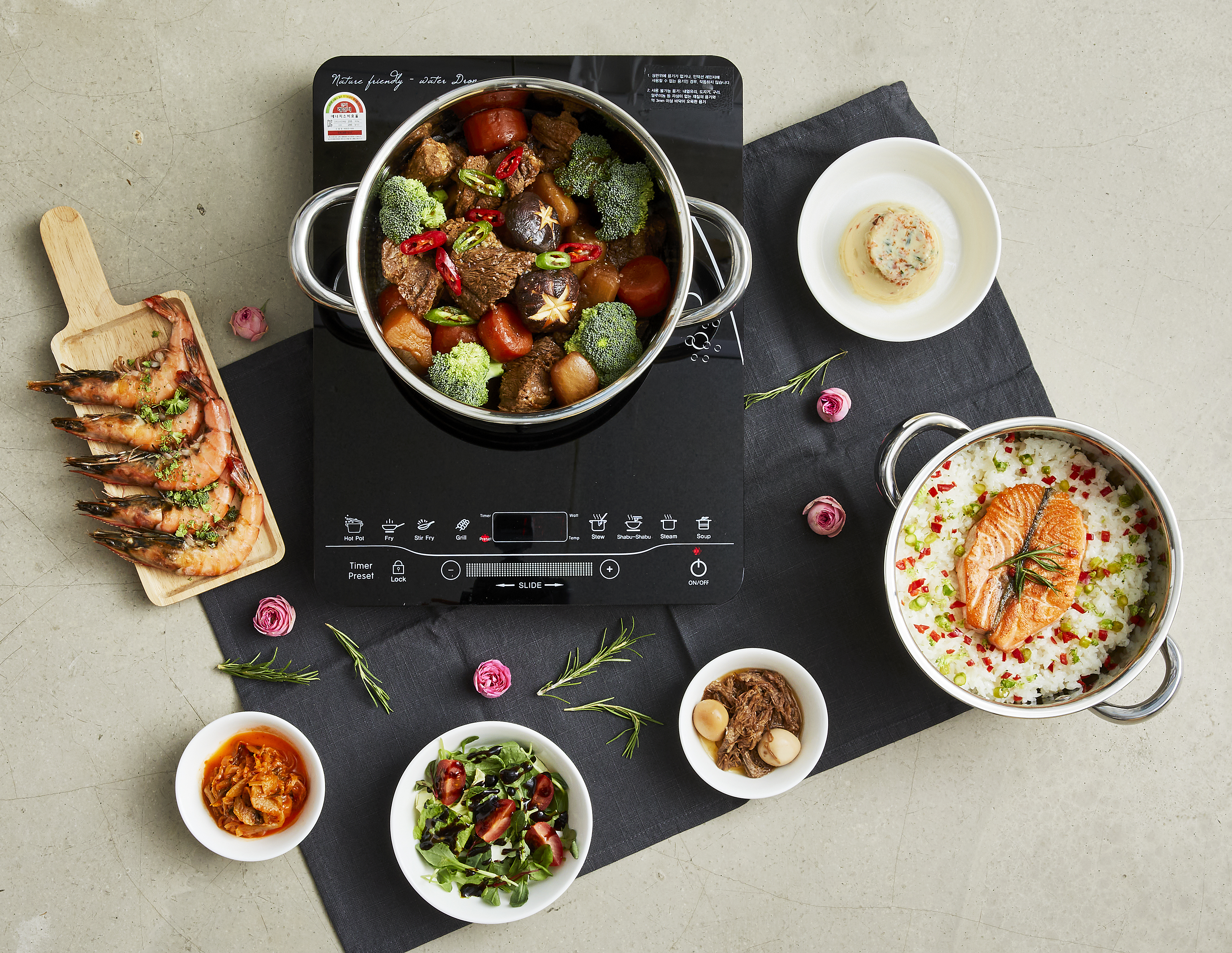 콕스타 휴대용 미니 1구 인덕션 전기레인지 KSEID-1000