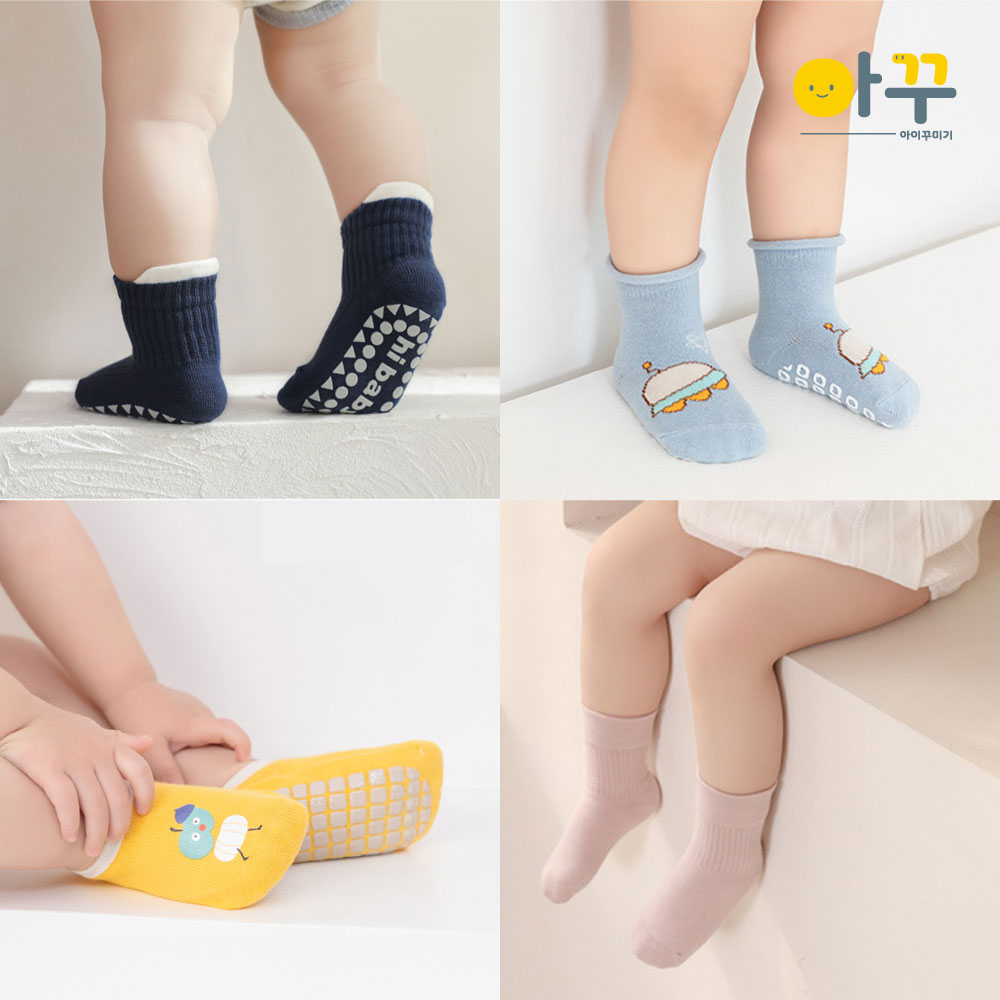 유아미끄럼방지양말 아기덧신 돌 아기 양말 신생아 니삭스 여아 수면 세트 남아 키즈