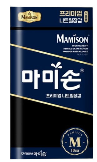마미손 니트릴장갑 블랙 100매 소형 S 주방요리용 식품용 두꺼운 위생 만능 라텍스 검정 - 상세 이미지 2