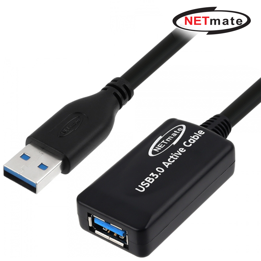 강원전자 넷메이트 USB3.0 연장 무전원 리피터 케이블 3m, 1개