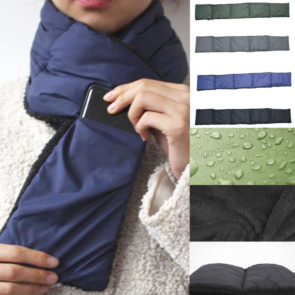 남녀 패딩 머플러 휴대용 털안감 방한 경량 보온 목도리 - 상품 이미지