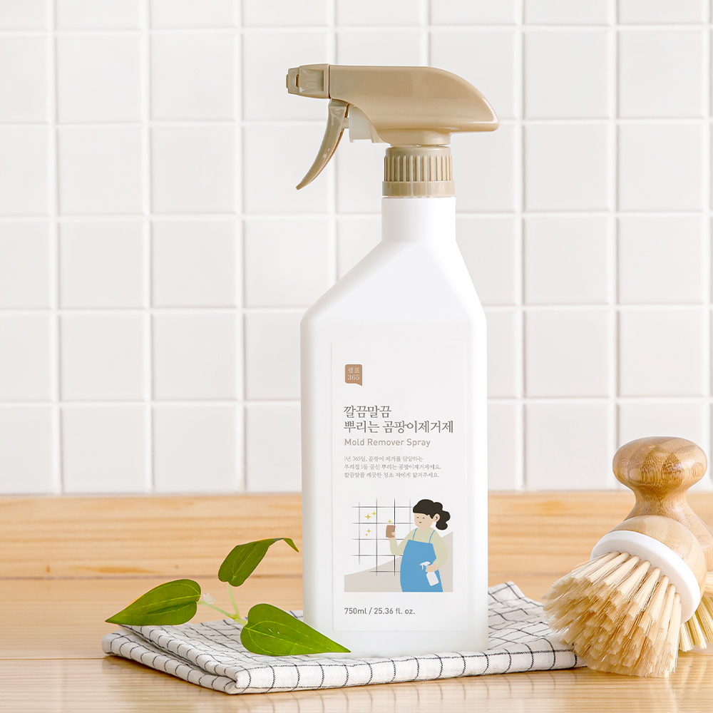 1+1 쉼표365 곰팡이 제거제 750ml 대용량 베란다 벽 화장실 욕실 실리콘 벽지 - 상세 이미지 2