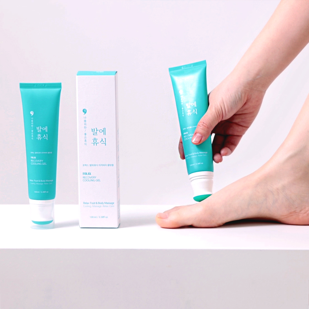 발에휴식 쿨링 수딩 젤 크림 / 노터치 마사지 리커버리 근육통 관절통 발 다리 바디 붓기 - 상세 이미지 4