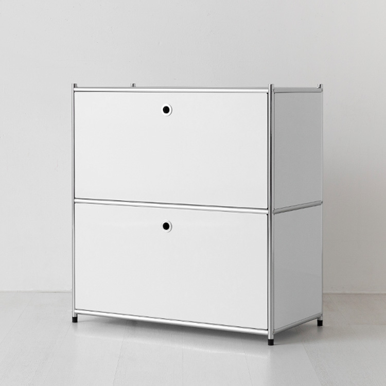 심플리 수납장 BC016 770mmx400mmx820mm, 2단, 퓨어화이트 3300.1222 - 상세 이미지 2
