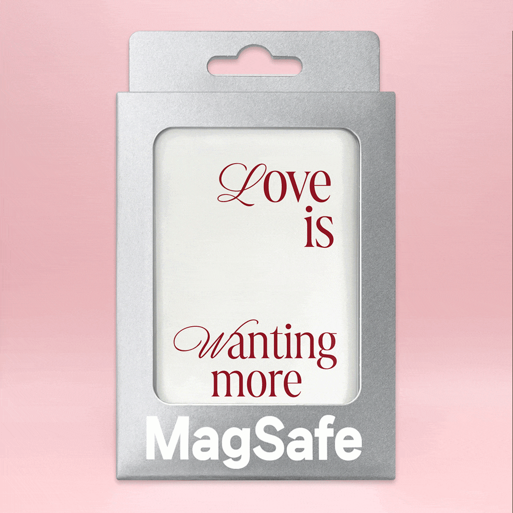 맥세이프 보조배터리 휴대용 아이폰 Love is 화이트