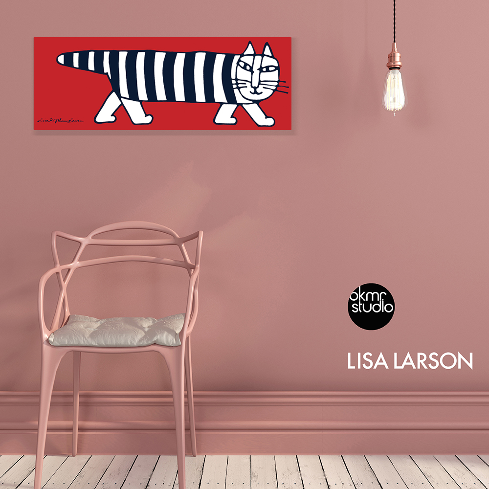 리사라르손 레드블루냥이 캔버스 패브릭 그림 액자 - 상세 이미지 5