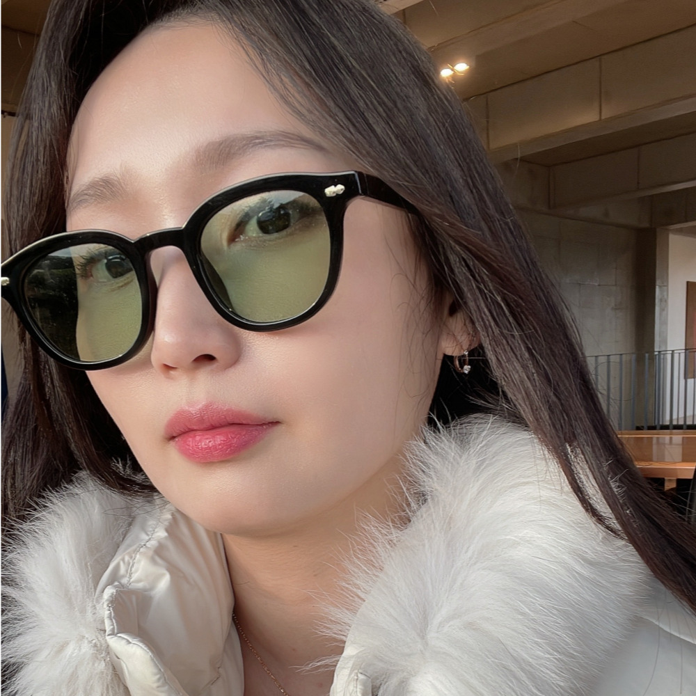 편광 틴트 선글라스 UV400 차단 남자 여자 공용 뿔테 패션 선글라스 - 상품 이미지