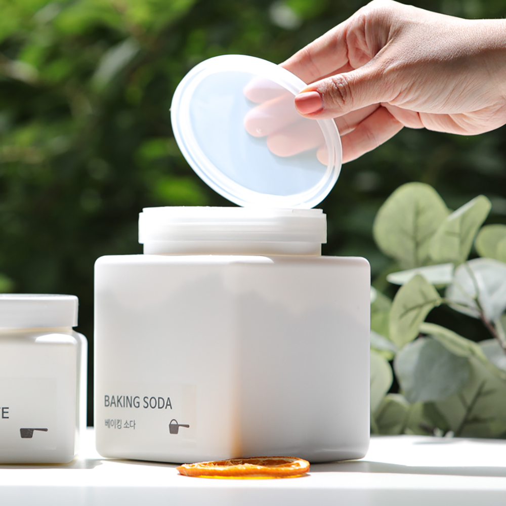 3P 원형뚜껑 가루 세제용기 세제소분용기 세탁세제통 500ml - 메인 이미지