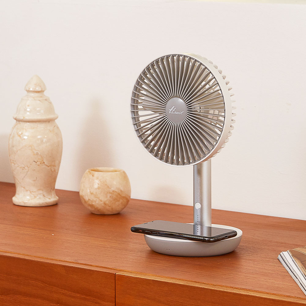 한일전기 휴대용 충전식 사무실 무소음 무선 미니선풍기 캠핑용 탁상용