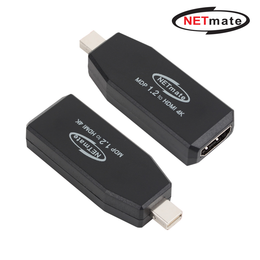 강원전자 넷메이트 NM-MDH03 Mini DisplayPort 1.2 to HDMI 젠더(무전원)