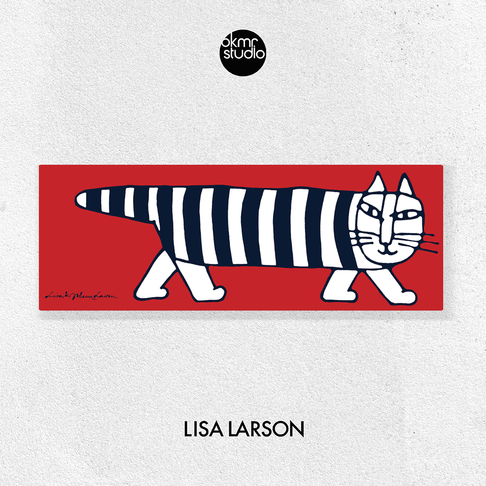 리사라르손 레드블루냥이 캔버스 패브릭 그림 액자 - 상품 이미지