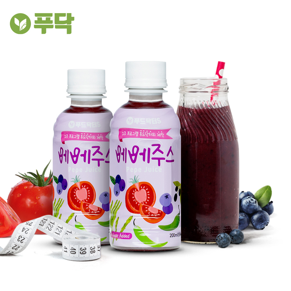 푸닥빼빼주스-클렌즈 CCA 빼빼쥬스 베베주스 200ml(2주 17병)