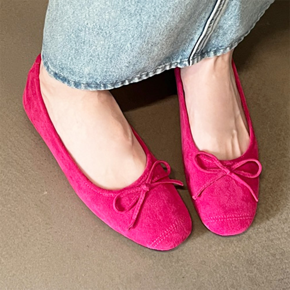 리본플랫 여성 발편한 발레리나 플랫 슈즈 단화 구두