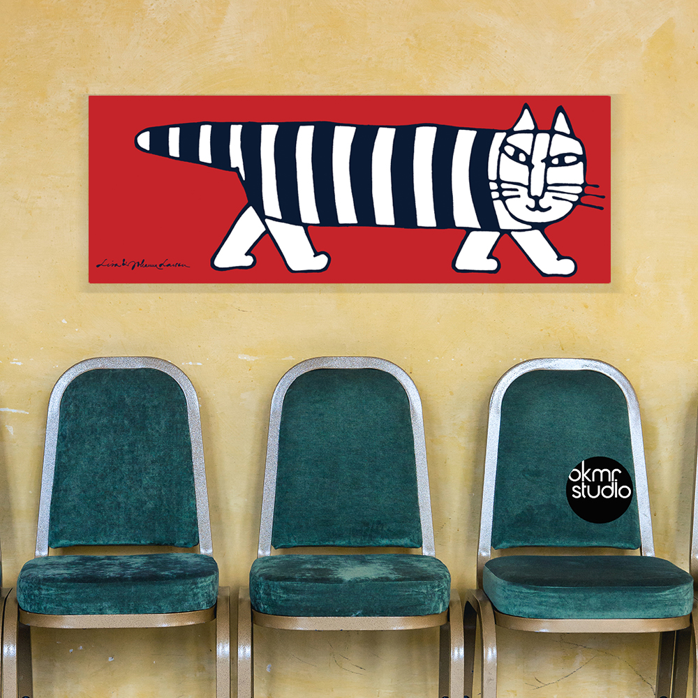 리사라르손 레드블루냥이 캔버스 패브릭 그림 액자 - 상세 이미지 2