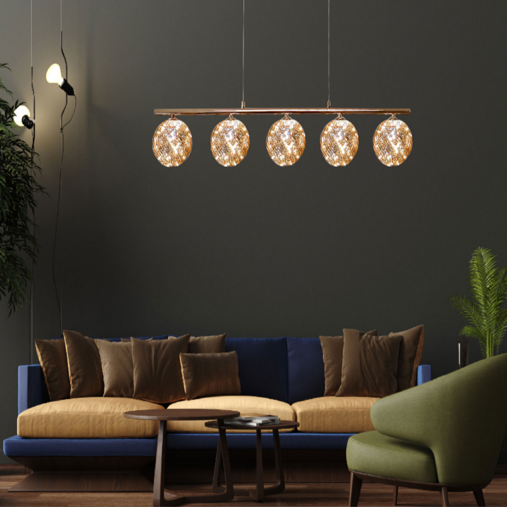 무료+당일발송/KC인증 6인용식탁등 LED 30W 펜던트 주방 식탁등 골드