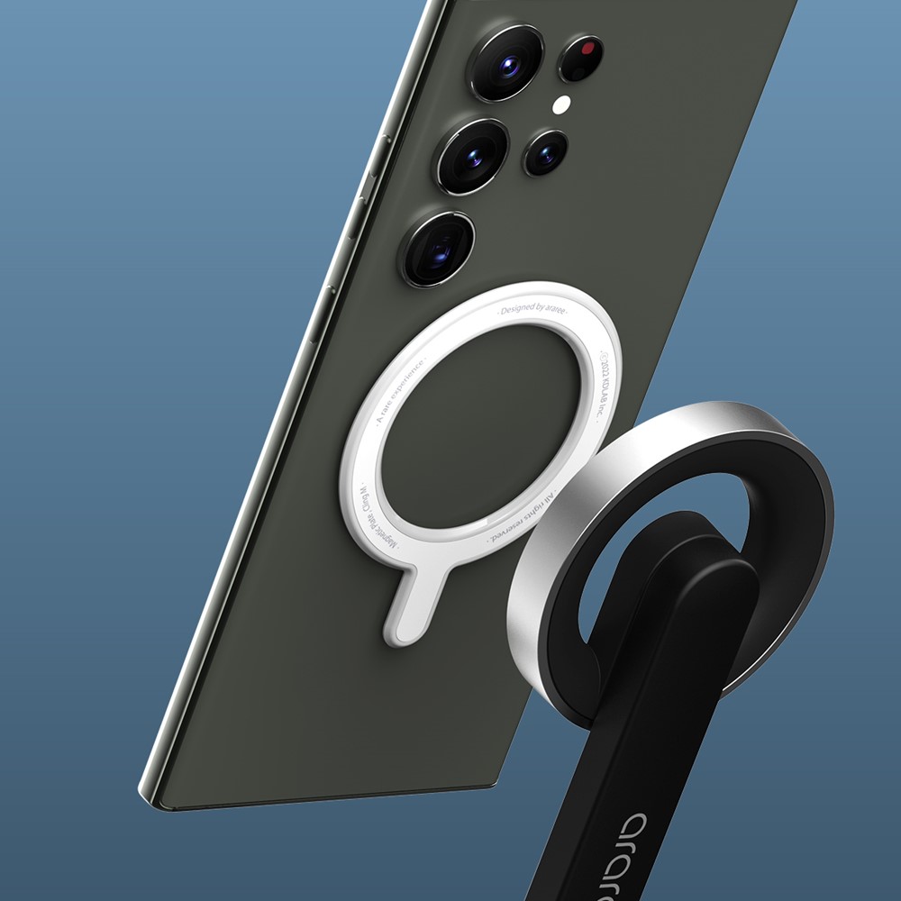 아라리 맥세이프 셀카봉 삼각대 블루투스 리모컨 맥피 포드 화이트