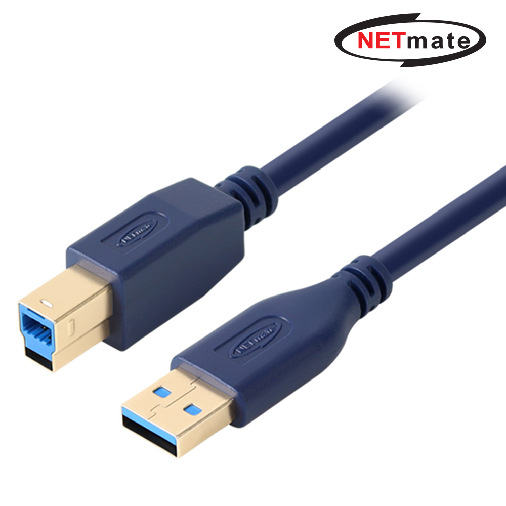 강원전자 넷메이트 USB3.0 B타입 AM-BM 케이블 3m, 1개 - 상품 이미지