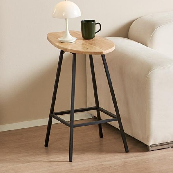 원목 1인 원형 테이블 미니 티 테이블 미용실 사이드 테이블