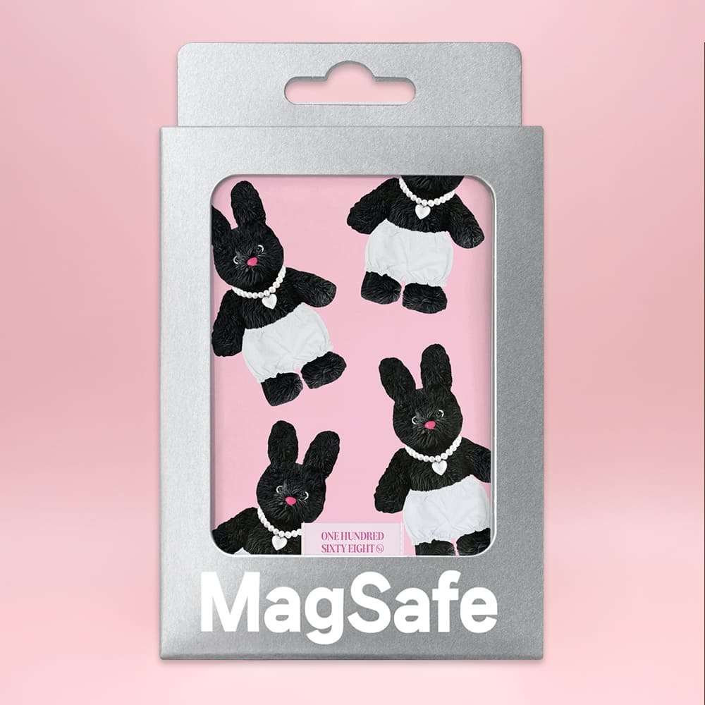 맥세이프 보조배터리 C타입 아이폰 귀여운 래빗 블루머 패턴