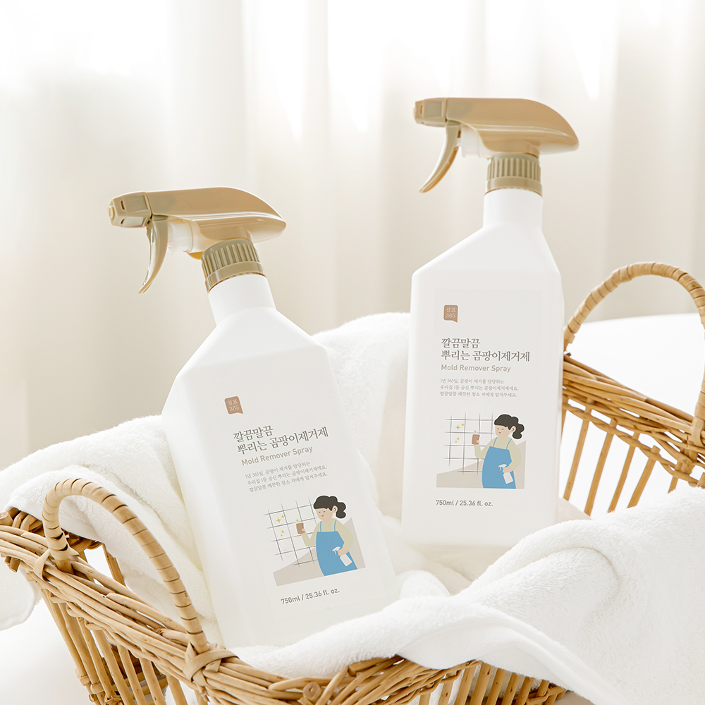 1+1 쉼표365 곰팡이 제거제 750ml 대용량 베란다 벽 화장실 욕실 실리콘 벽지 - 상세 이미지 3