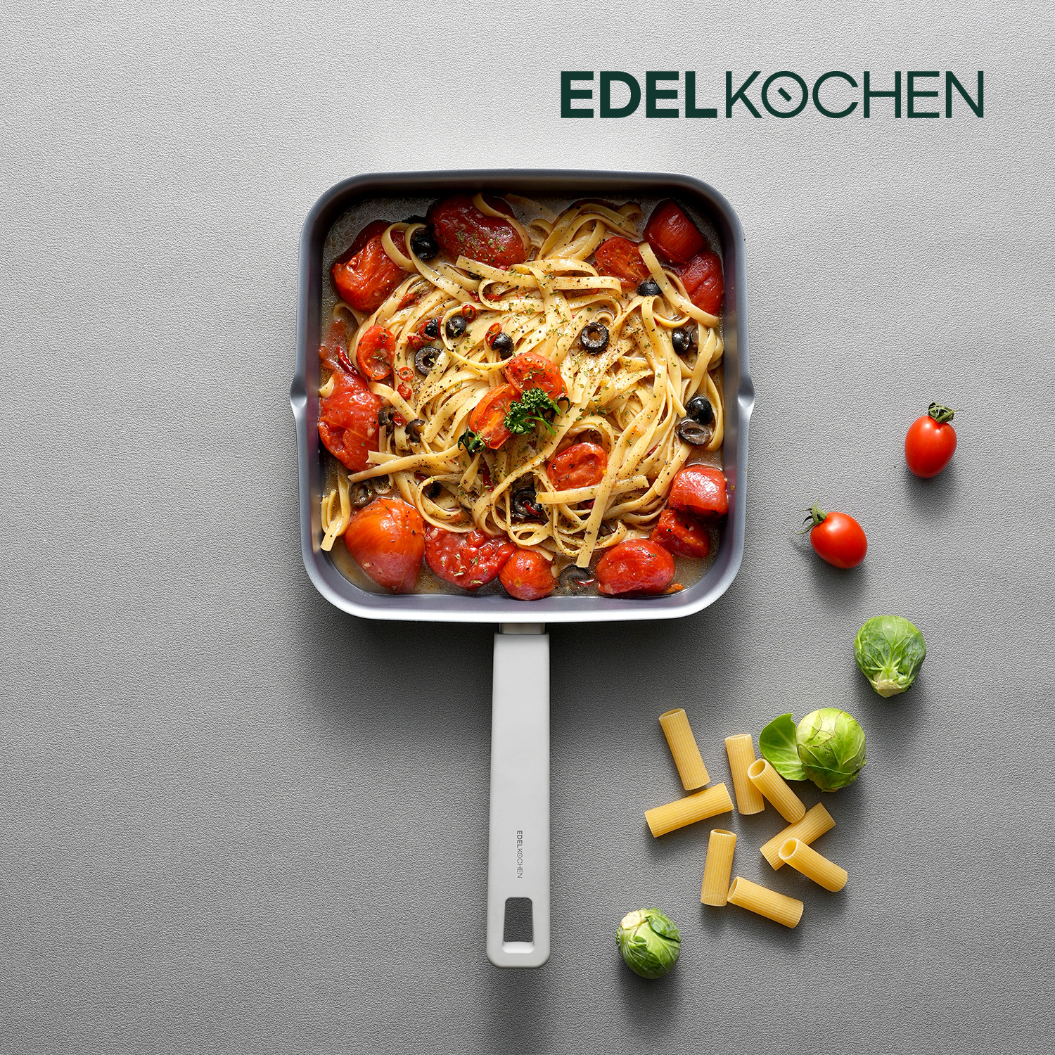 에델코첸 인덕션 사각 스텐 멀티팬 사각 후라이팬 인덕션용 23cm 뚜껑포함