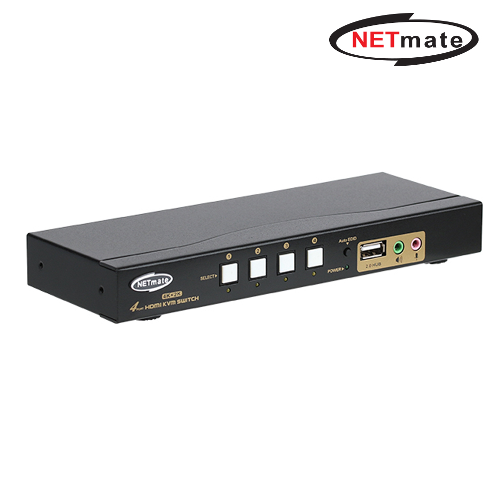 강원전자 넷메이트 4K 지원 HDMI KVM 4:1 스위치(USB/케이블 포함) NM-HKD04C - 메인 이미지