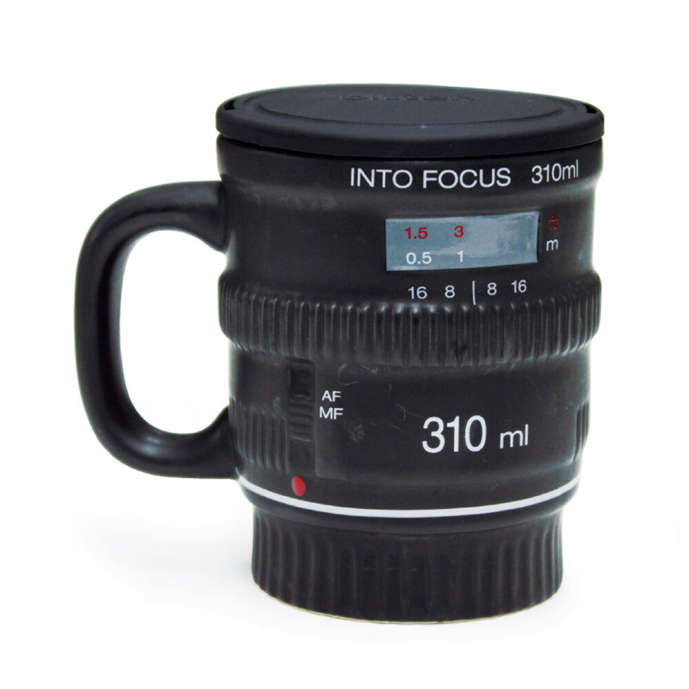 BITTEN INTO FOCUS 카메라 렌즈 머그컵 인테리어 카메라 소품 이색 선물 - 상품 이미지