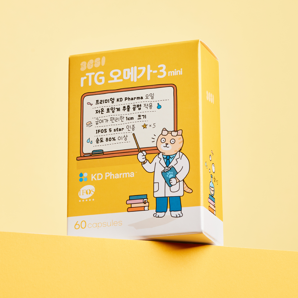 [유통기한 26.01.31] 3651 고양이 강아지 오메가3 영양제 순도 80% KD pharma 60캡슐, 3개 - 상세 이미지 5