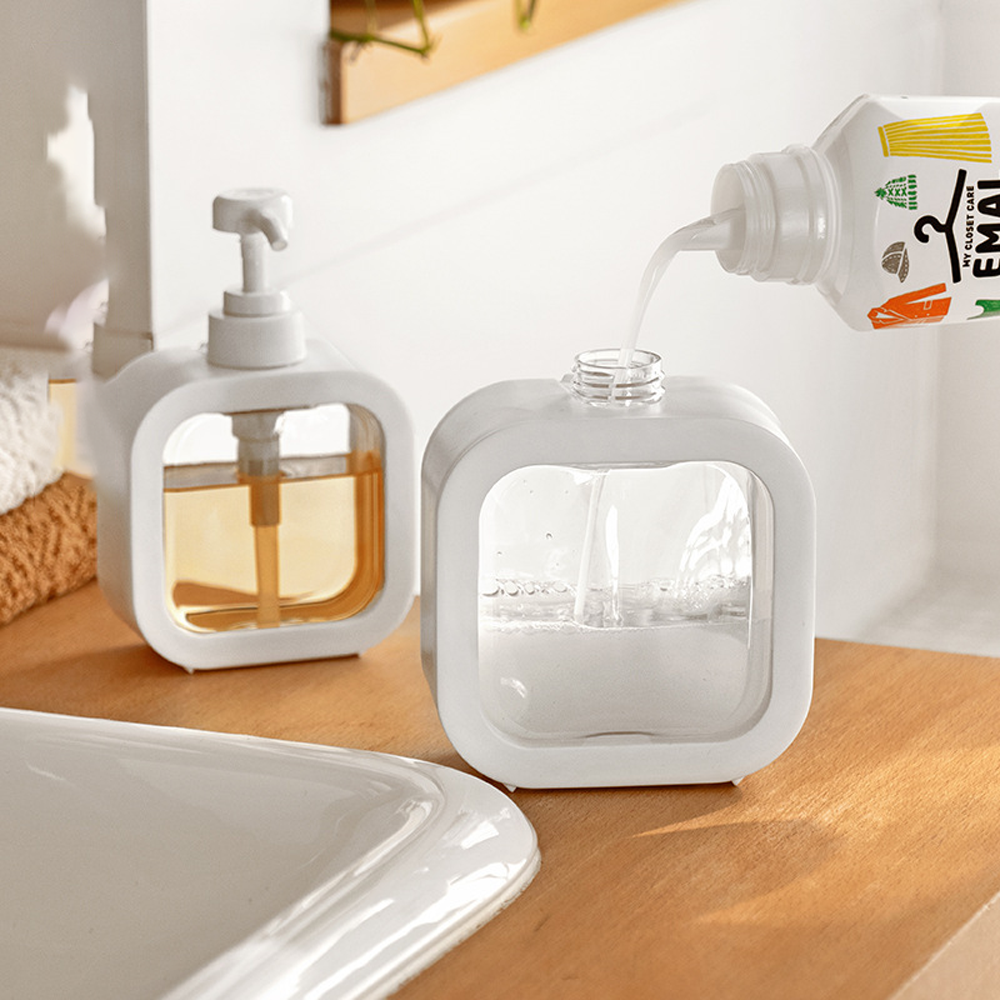 주방세제디스펜서 세제통 주방 디스펜서 샴푸 바디워시 욕실 손세정제 소분용기 300ml - 상세 이미지 3