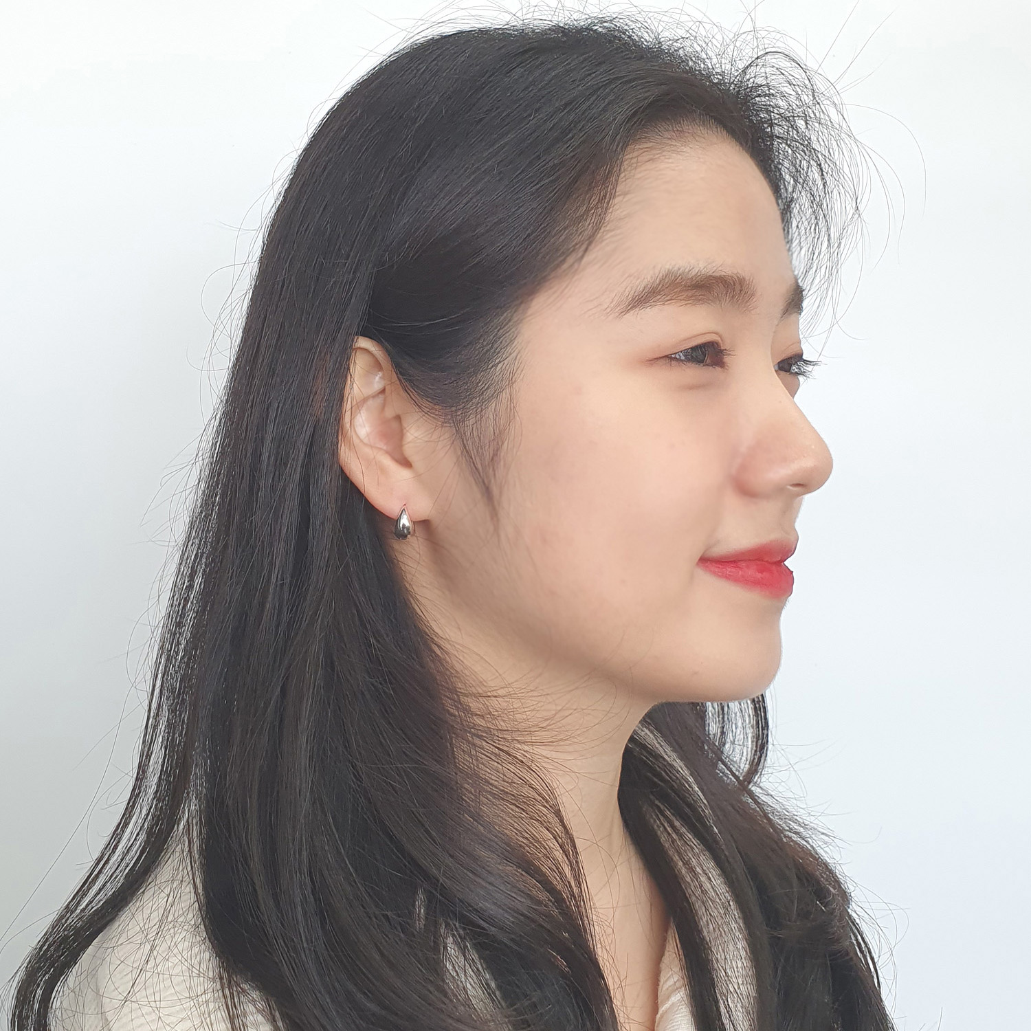 야랑쥬얼리 925실버 원터치 Oval Drop 귀걸이 이미지 6
