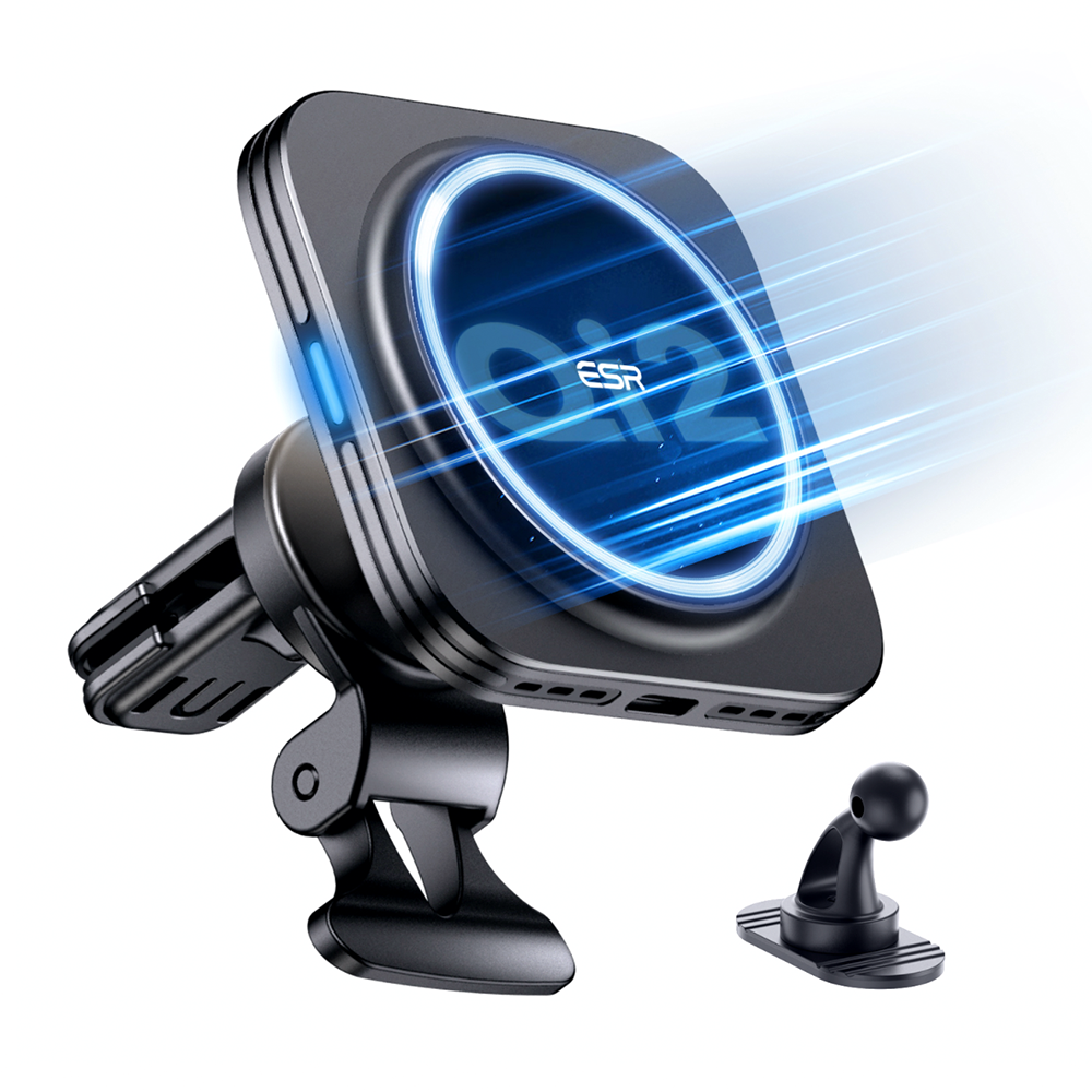 ESR 할로락 Qi2 맥세이프 차량용 핸드폰 거치대 15W 고속 무선 충전