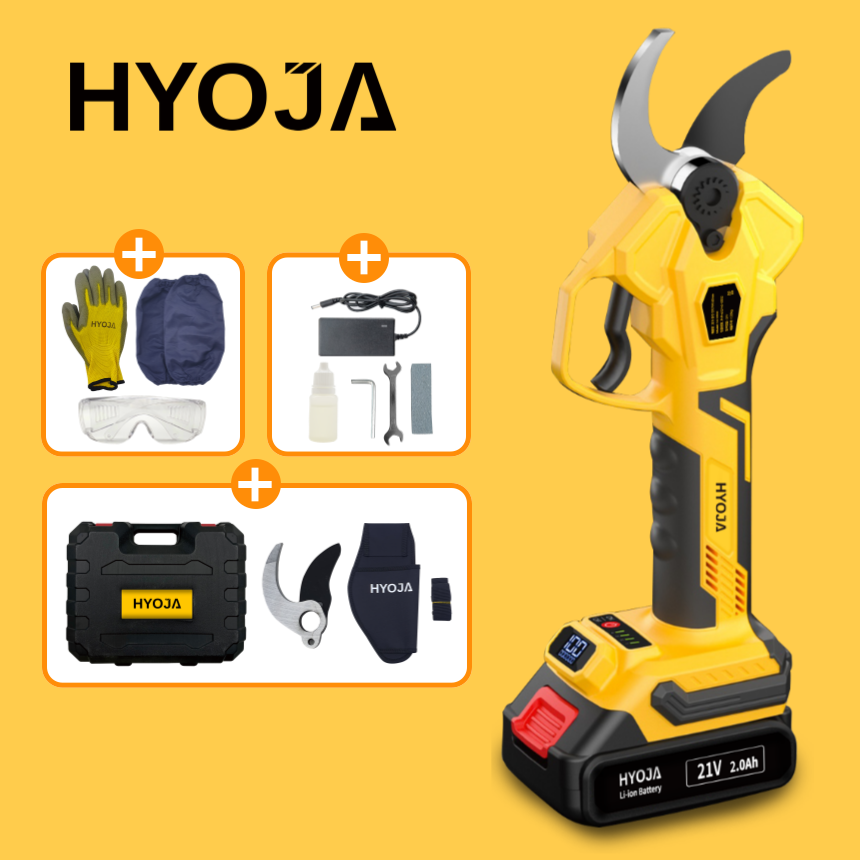 효자 충전 전동 전지가위 40mm 무선 전정 충전식 전기 고지 나무 가지치기