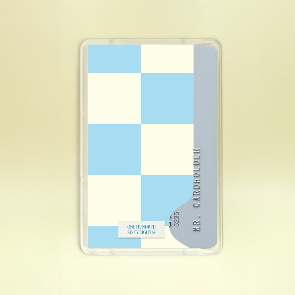 맥세이프 카드지갑 마그네틱 베이직 체커블록 옐로우 - 메인 이미지