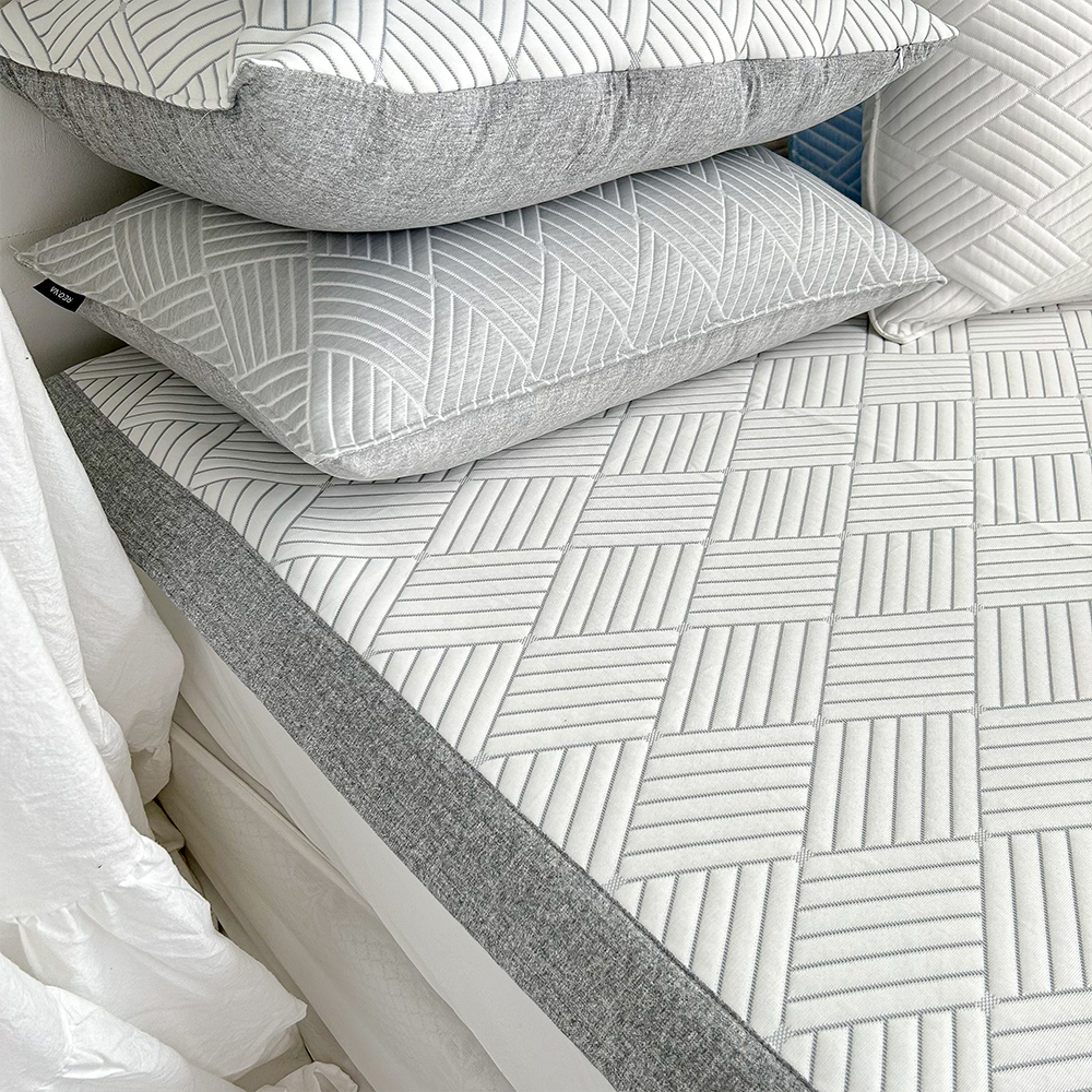 쿠에뜨 냉감패드 듀라론 휴비스 SS 고정밴드 아쿠아 여름침대패드